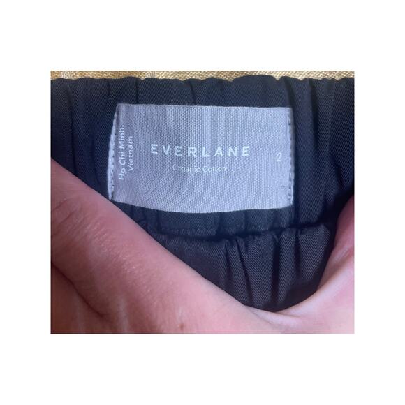 Everlane Size 2 Womens Pants Organic Cotton Black Pull On Stretch Elastic Waist - Picture 3 of 10